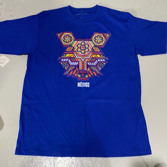 Mens  T Shirt Lobo Chaquira Large - Picture 1 of 5